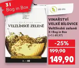 Kaufland VINAŘSTVÍ VELKÉ BÍLOVICE Veltlínské zelené nabídka