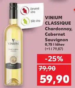 Kaufland VINIUM CLASSIQUE Chardonnay, Cabernet Sauvignon nabídka