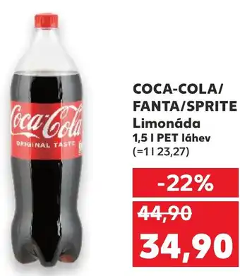 Kaufland COCA-COLA/ FANTA/SPRITE Limonáda nabídka