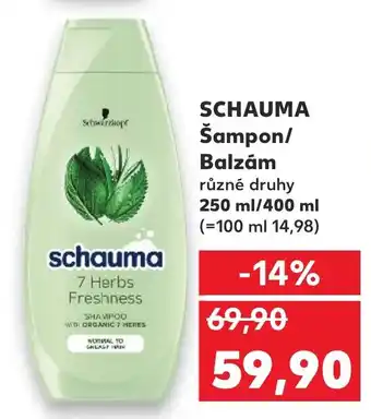 Kaufland SCHAUMA Šampon/ Balzám nabídka