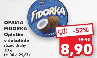 Kaufland OPAVIA FIDORKA Oplatka v čokoládě nabídka