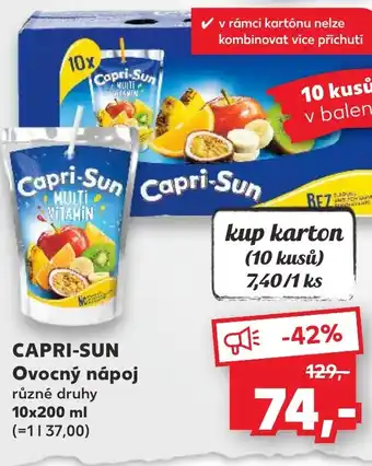 Kaufland CAPRI-SUN Ovocný nápoj nabídka