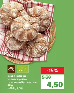 Kaufland BIO sluníčko vícezrnné pečivo nabídka