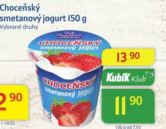 Kubík potraviny Choceňský smetanový jogurt nabídka