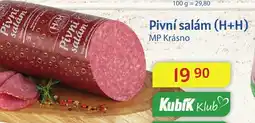 Kubík potraviny Pivní salám (H+H) nabídka