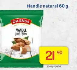 Kubík potraviny Mandle natural nabídka