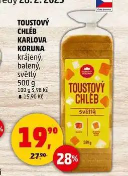 Penny Market TOUSTOVÝ CHLÉB KARLOVA KORUNA, 500 g nabídka