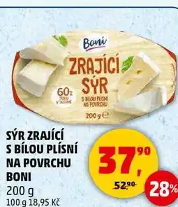 Penny Market SÝR ZRAJÍCÍ S BÍLOU PLÍSNÍ NA POVRCHU BONI, 200 g nabídka