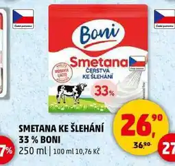 Penny Market SMETANA KE ŠLEHÁNÍ BONI, 250 ml nabídka