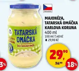 Penny Market TATARSKÁ OMÁČKA KARLOVA KORUNA, 400 ml nabídka