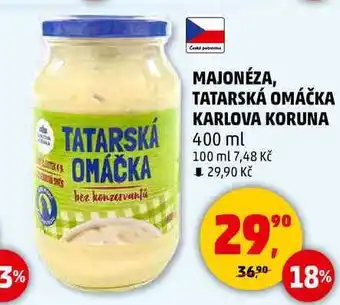 Penny Market TATARSKÁ OMÁČKA KARLOVA KORUNA, 400 ml nabídka