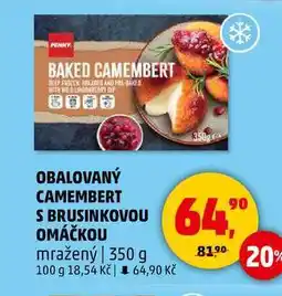 Penny Market OBALOVANÝ CAMEMBERT S BRUSINKOVOU OMÁČKOU, 350 g nabídka