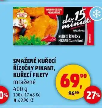 Penny Market SMAŽENÉ KUŘECÍ ŘÍZEČKY PIKANT, KUŘECÍ FILETY, 400 g nabídka