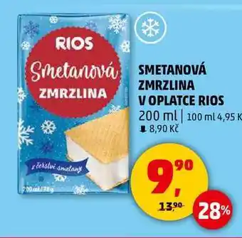 Penny Market SMETANOVÁ ZMRZLINA V OPLATCE RIOS, 200 ml nabídka