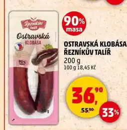 Penny Market OSTRAVSKÁ KLOBÁSA ŘEZNÍKŮV TALÍŘ, 200 g nabídka