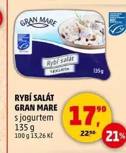 Penny Market RYBÍ SALÁT GRAN MARE s jogurtem, 135 g nabídka