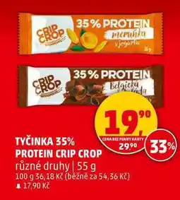 Penny Market TYČINKA 35% PROTEIN CRIP CROP, 55 g nabídka