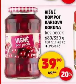 Penny Market VIŠNĚ KOMPOT KARLOVA KORUNA, 680 g nabídka