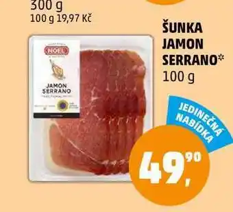 Penny Market ŠUNKA JAMON SERRANO, 100 g nabídka