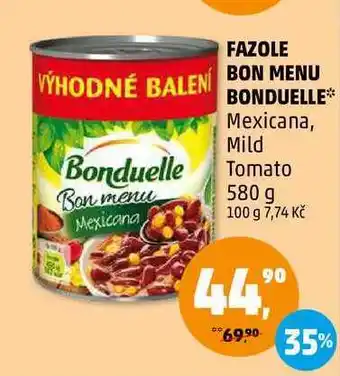 Penny Market FAZOLE BON MENU BONDUELLE Mexicana, Mild Tomato, 580 g nabídka