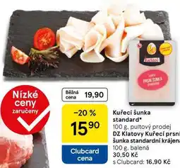 Tesco Kuřecí šunka standard, 100 g nabídka