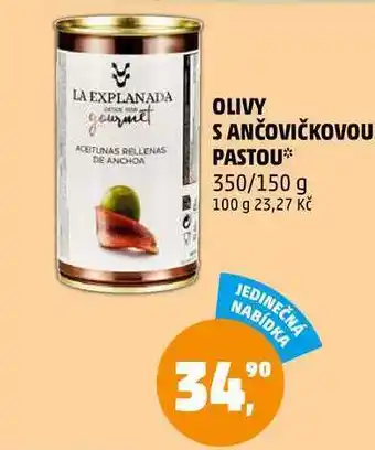 Penny Market OLIVY S ANČOVIČKOVOU PASTOU, 350 g nabídka