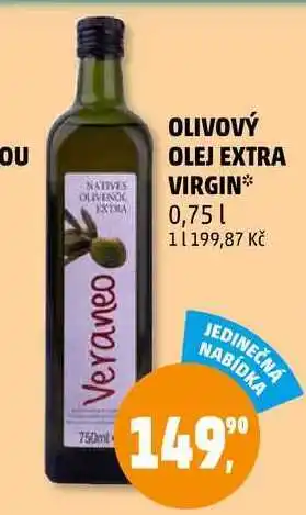 Penny Market OLIVOVÝ OLEJ EXTRA VIRGIN, 0,75 l nabídka