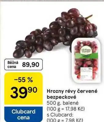 Tesco Hrozny révy červené, 500 g. balené nabídka