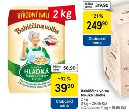 Tesco Babiččina volba Mouka hladká, 2 kg nabídka