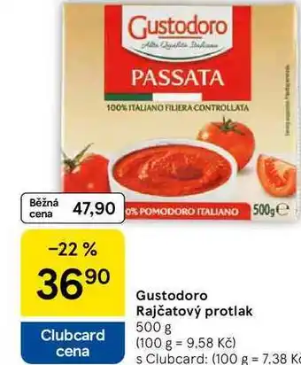 Tesco Gustodoro Rajčatový protlak, 500 g nabídka