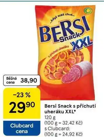 Tesco Bersi Snack s příchutí uheráku XXL, 120 g nabídka