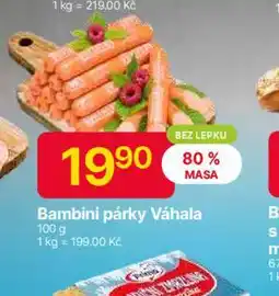 Hruška Bambini párky váhala nabídka