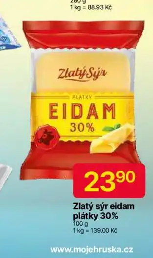 Hruška Zlatý sýr eidam plátky 30% nabídka