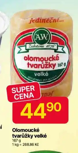 Hruška Olomoucké tvarůžky velké nabídka