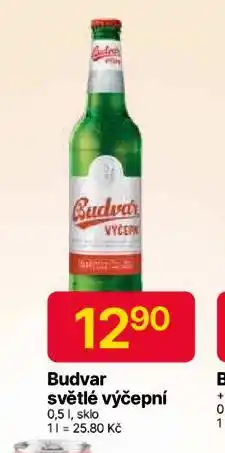 Hruška Pivo budvar výčepní nabídka