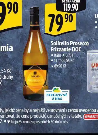 Albert Solicello prosecco frizzante doc nabídka