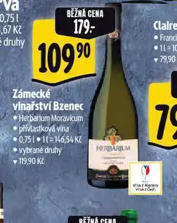 Albert Zámecké vinařství bzenec nabídka