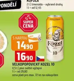 Terno Pivo velkopopovický kozel 10 nabídka