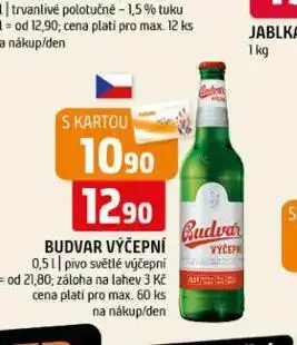 Terno Pivo budvar výčepní nabídka