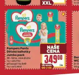 Billa Pampers dětské plenky nabídka