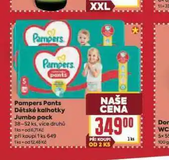 Billa Pampers dětské plenky nabídka