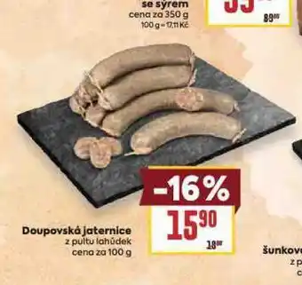 Billa Doupovské jaternice nabídka