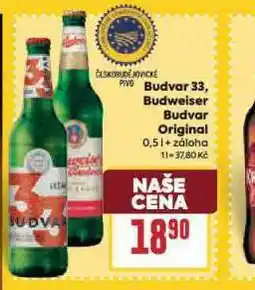 Billa Pivo budweiser budvar original nabídka