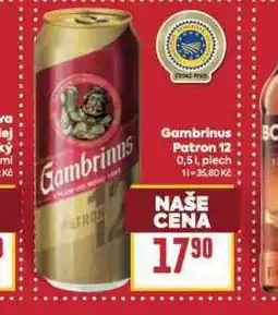 Billa Pivo gambrinus patron 12 nabídka