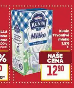 Billa Trvanlivé mléko 1,5% nabídka