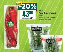 Billa BIO Paprika červená nabídka