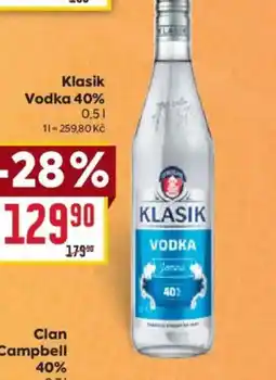 Billa Klasik Vodka 40% nabídka