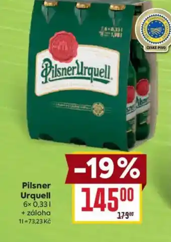 Billa Pilsner Urquell nabídka