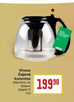 Billa Vivess Čajová konnvice skleněná, se nabídka