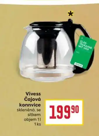 Billa Vivess Čajová konnvice skleněná, se nabídka